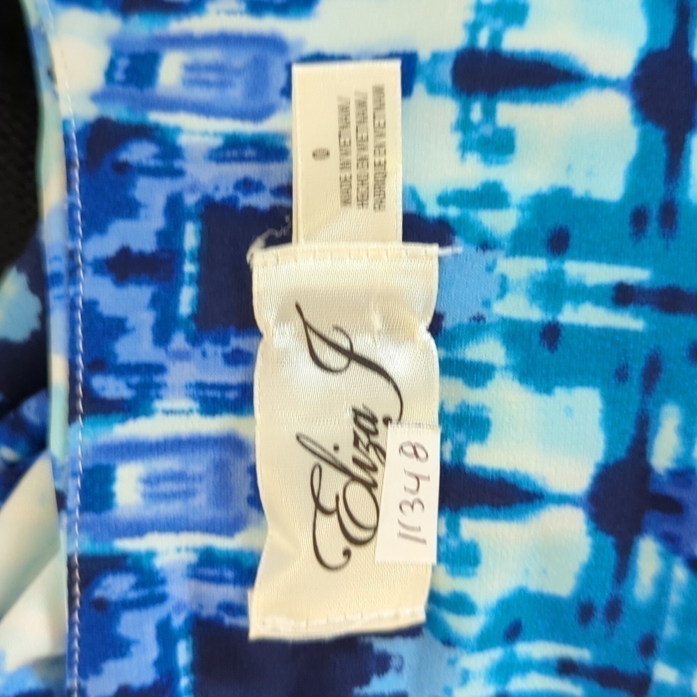 Eliza J Tie Dye Knot Jersey Knit Maxi Dress Blue White 0 bohemian 70s hippie - Picture 5 of 6